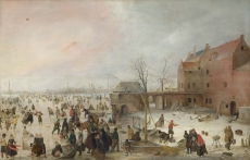 londongallery/hendrick avercamp - a scene on the ice near a town